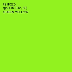 #91F220 - Green Yellow Color Image